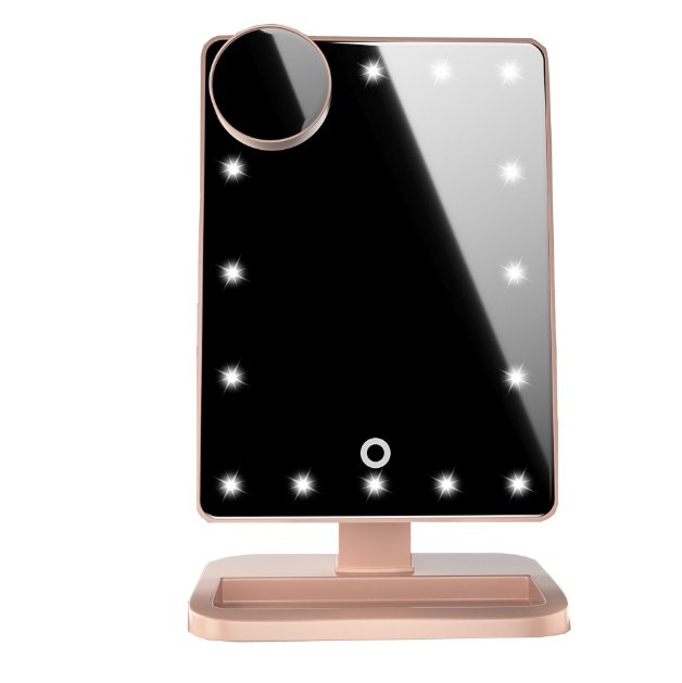 Touch Screen Makeup Mirror With 20 LED Light Bluetooth Music Speaker 10X Magnifying Mirrors Lights - Image 9