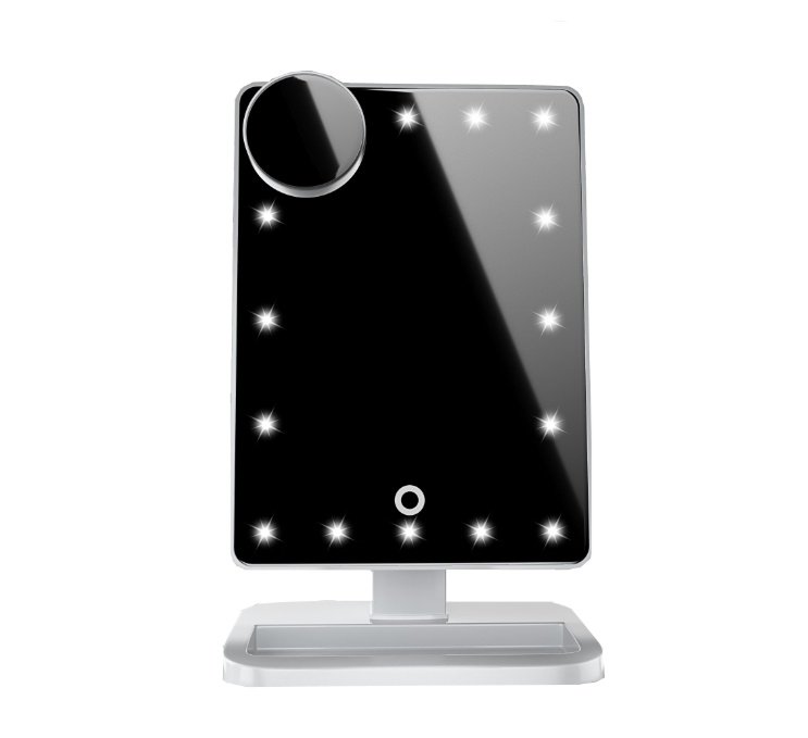 Touch Screen Makeup Mirror With 20 LED Light Bluetooth Music Speaker 10X Magnifying Mirrors Lights - Image 10