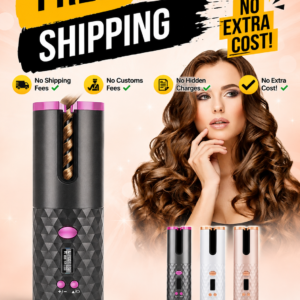 Rechargeable Automatic Hair Curler Women Portable Hair Curling Iron LCD Display Ceramic Curly Rotating Curling Wave Styer